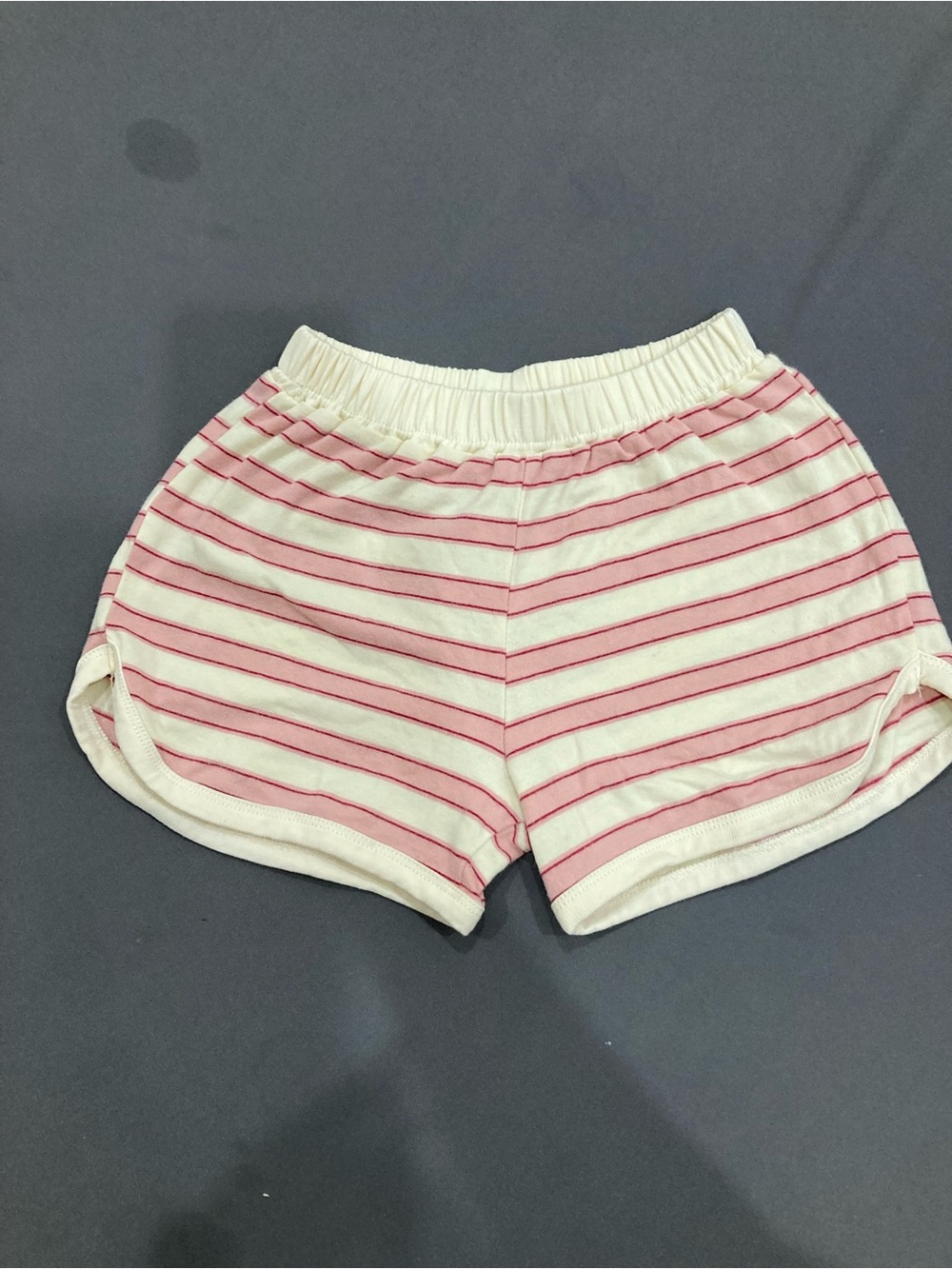 Women's Striped Pink and White Lounge Shorts